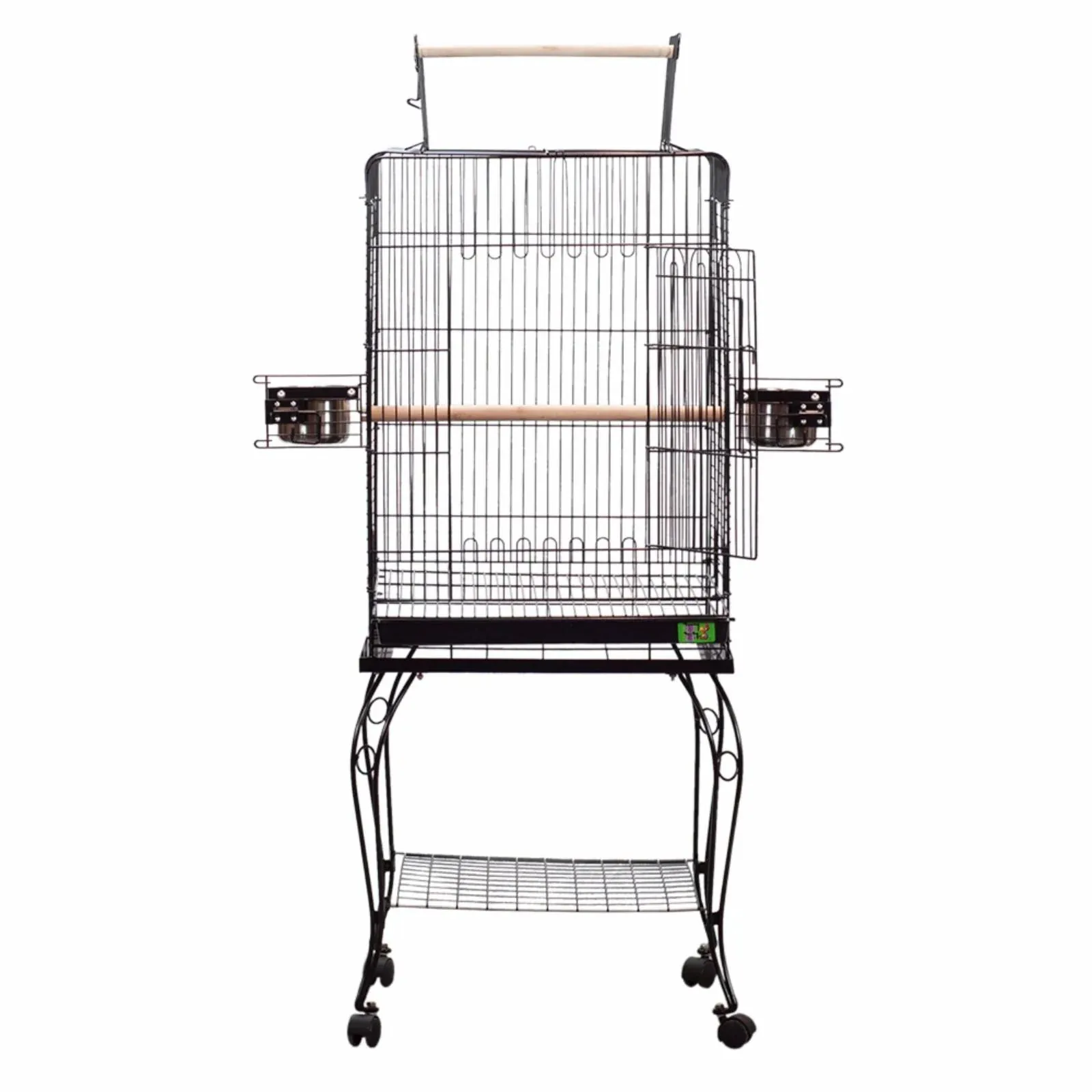 A&E Cage Company Economy Play Top Bird Cage - Black - 20 X 20 X 58 In