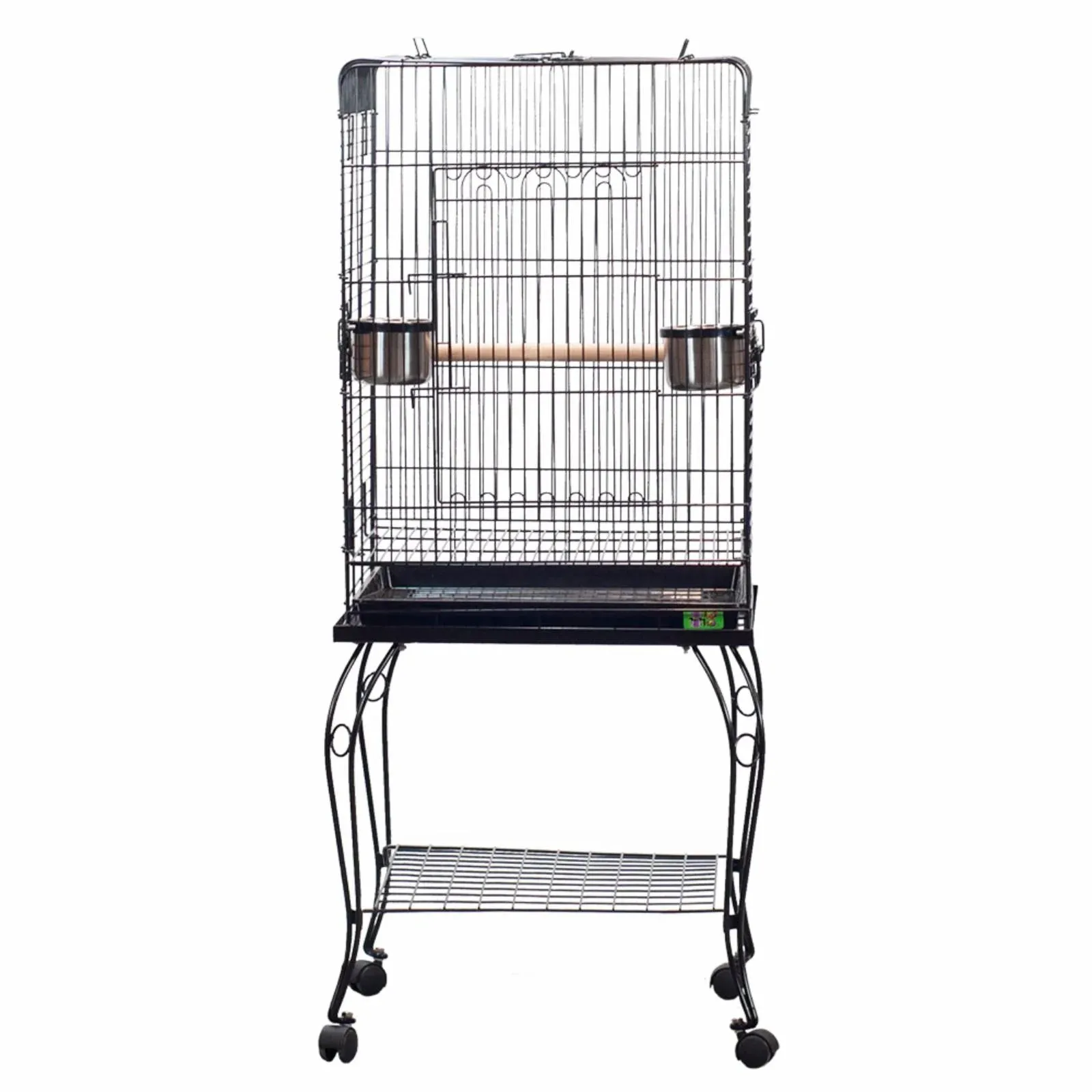 A&E Cage Company Economy Play Top Bird Cage - Black - 20 X 20 X 58 In