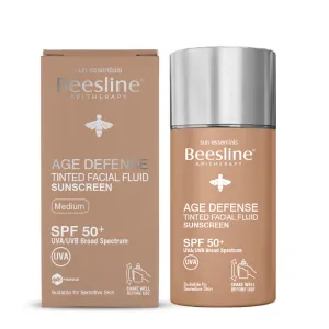Age Defense Tinted Facial Fluid Sunscreen Spf 50 