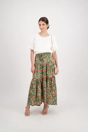 Among The Brave - Sensational Skirt - Green Floral