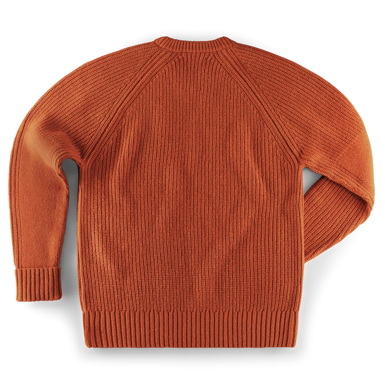 &SONS Abel Ribbed Crew Neck Burnt Orange