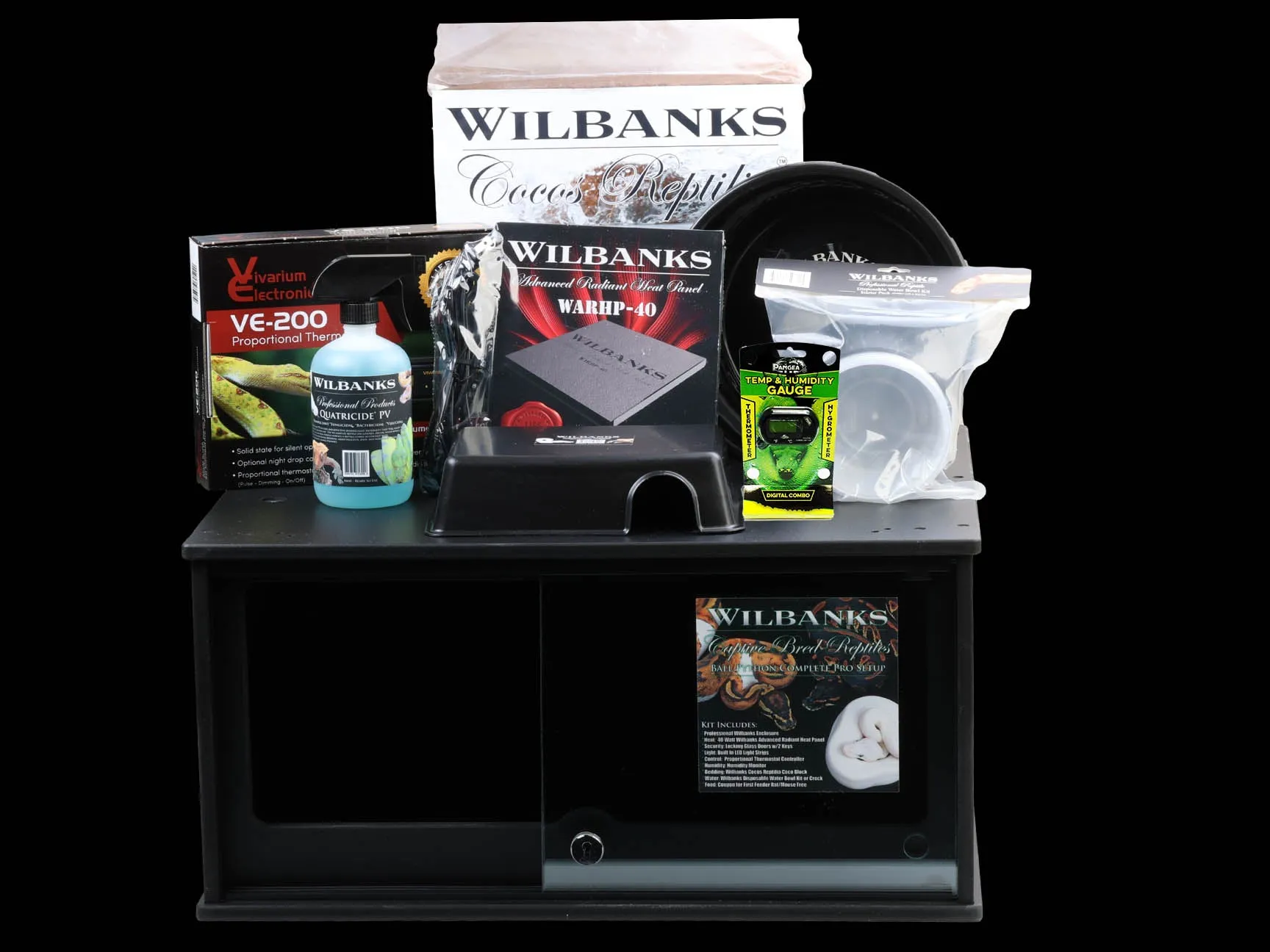 AP-Wilbanks Enclosure-Complete Ball Python Kit-24"X19"X12"