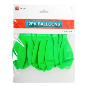 Balloons Green Pack Of 12