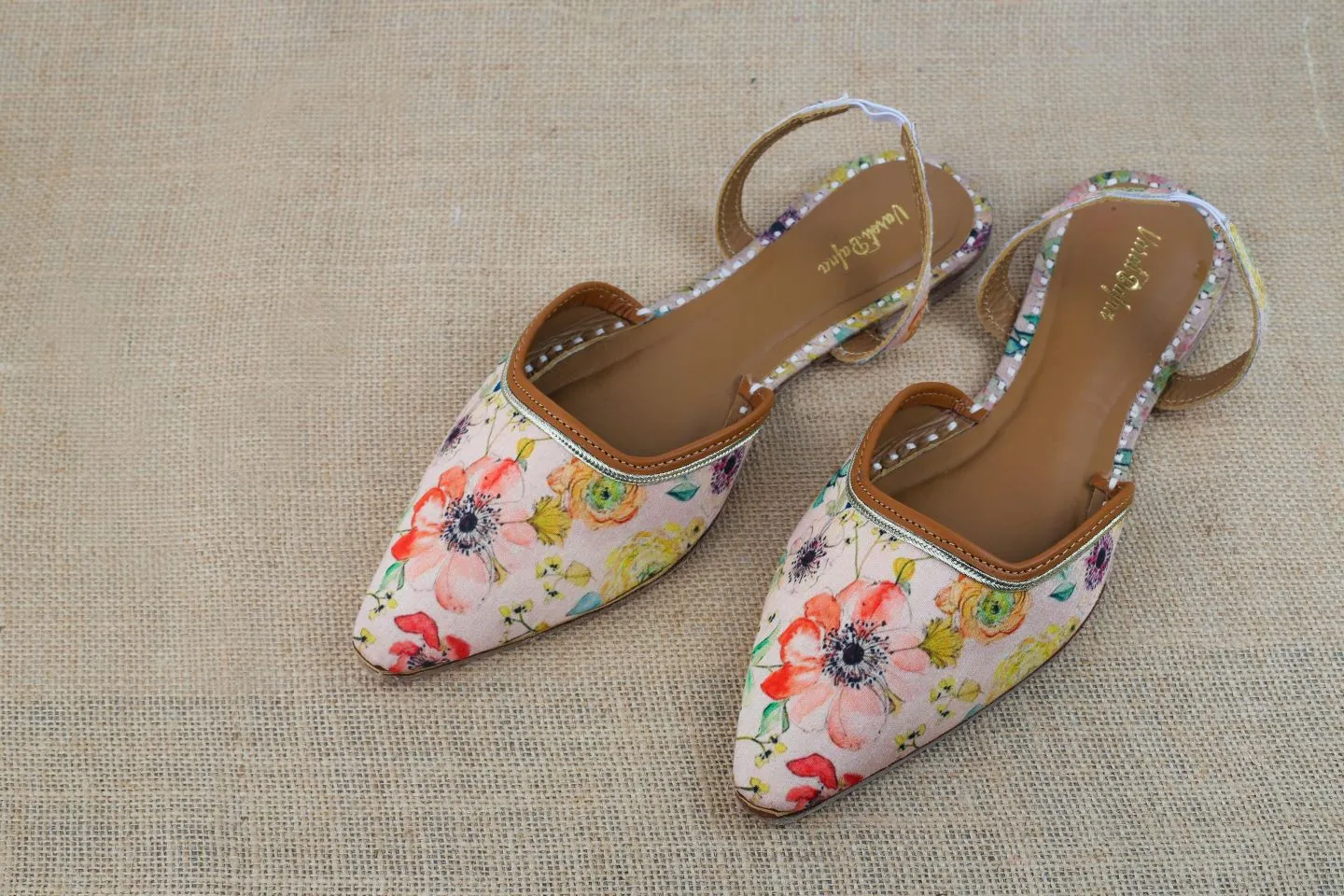 Blush Pink Hand embroidered Juttis