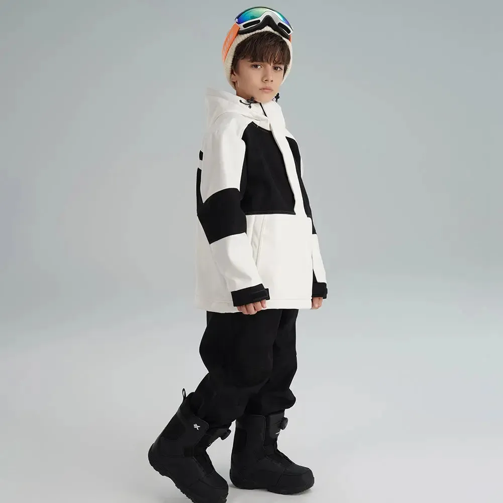 Boy's Color Blocked Snow Suit Waterproof Windproof Warm Snowsuits