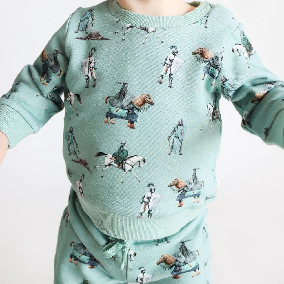 Boy's Long Sleeve Sweatshirt & Jogger Set, Wallace (Knights)