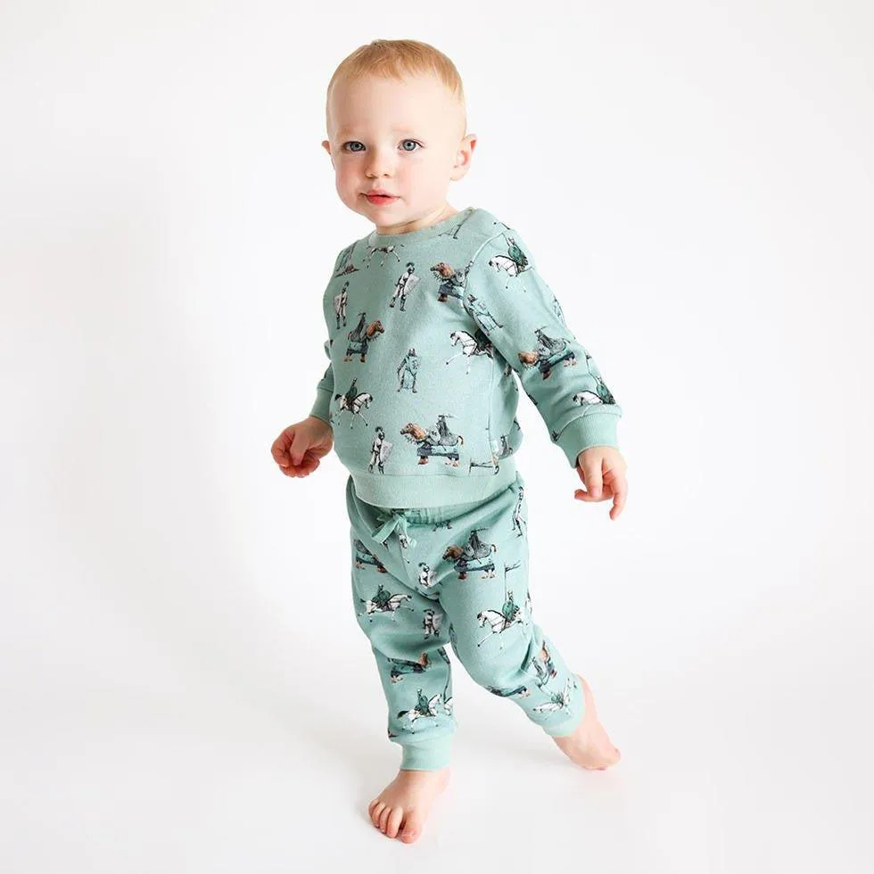 Boy's Long Sleeve Sweatshirt & Jogger Set, Wallace (Knights)