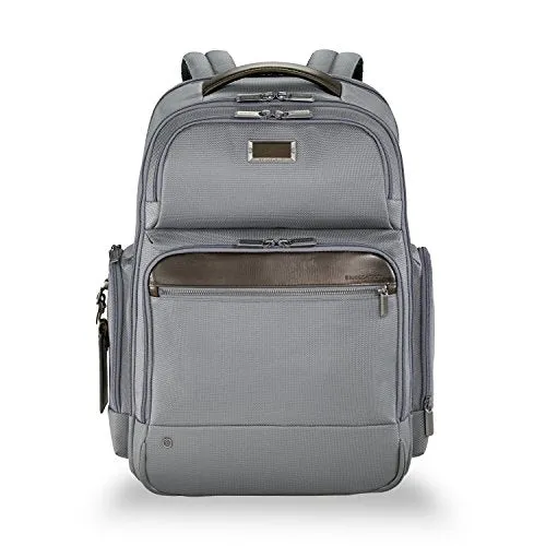 Briggs & Riley @work Large Cargo Laptop Backpack (GREY, FREE MONOGRAMMING & FREE RETURNS)