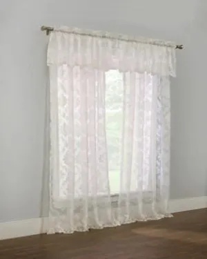 Brittany Engineered Lace Tailored Panel and Valance