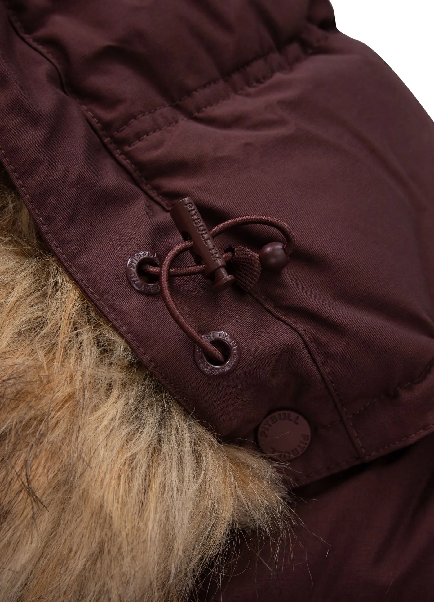 Burnt Hooded Jacket - Burgundy