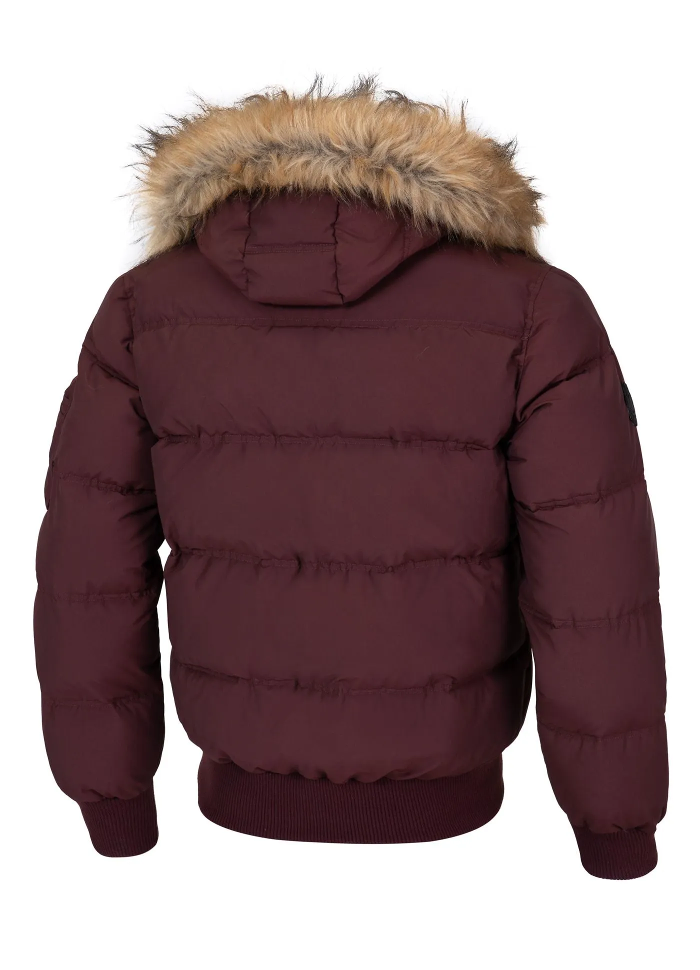 Burnt Hooded Jacket - Burgundy