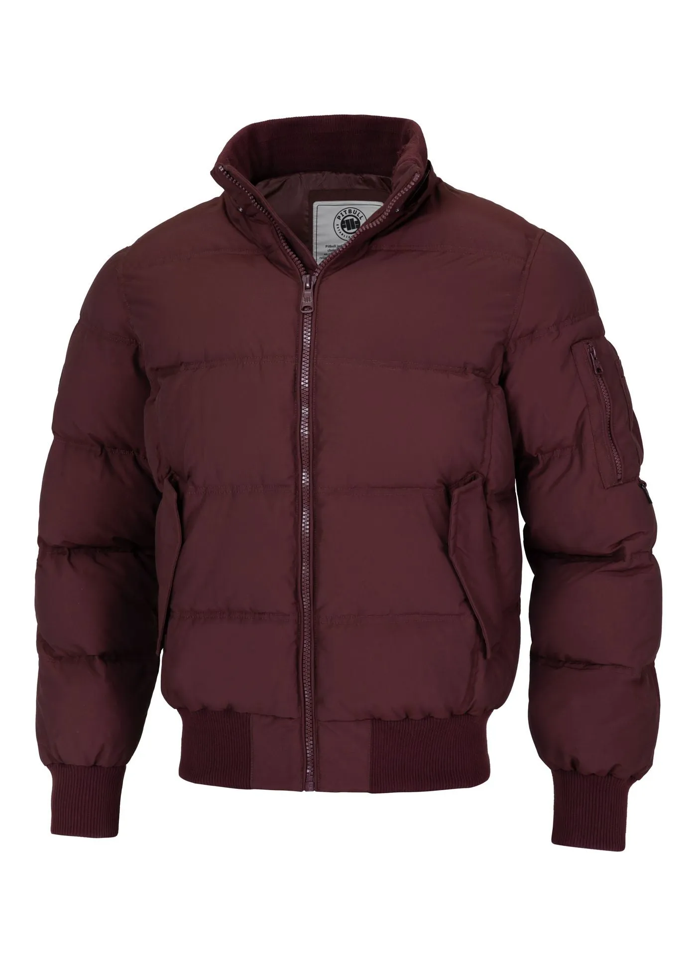 Burnt Hooded Jacket - Burgundy