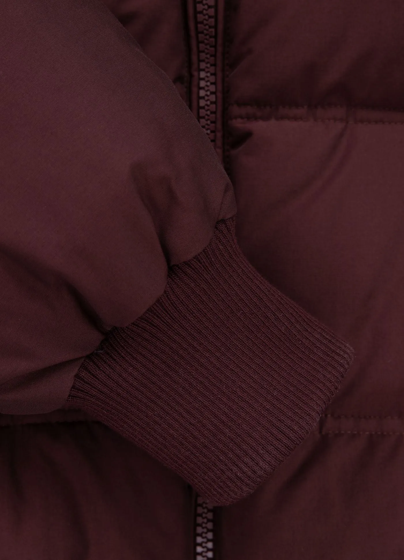 Burnt Hooded Jacket - Burgundy