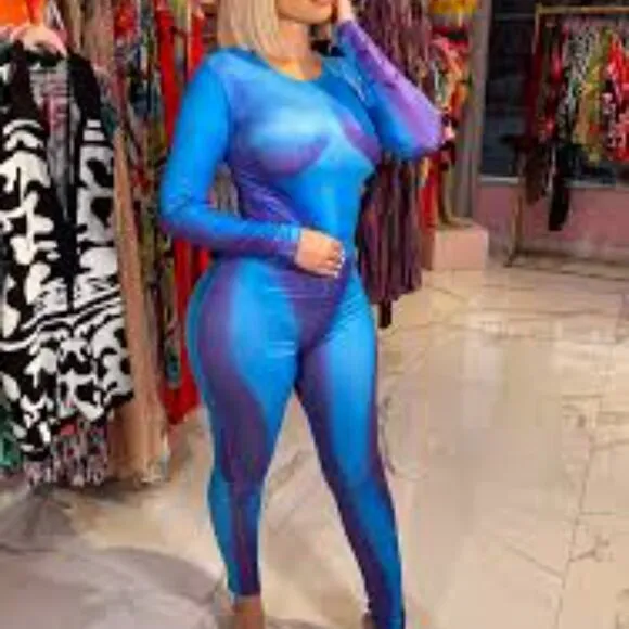 Callie Lives Xena Viral Sheer Illusion Jumpsuit – The Statement Piece You Need L