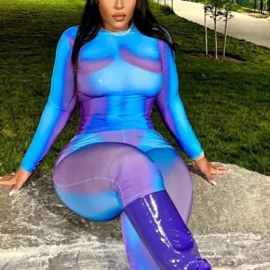 Callie Lives Xena Viral Sheer Illusion Jumpsuit – The Statement Piece You Need L