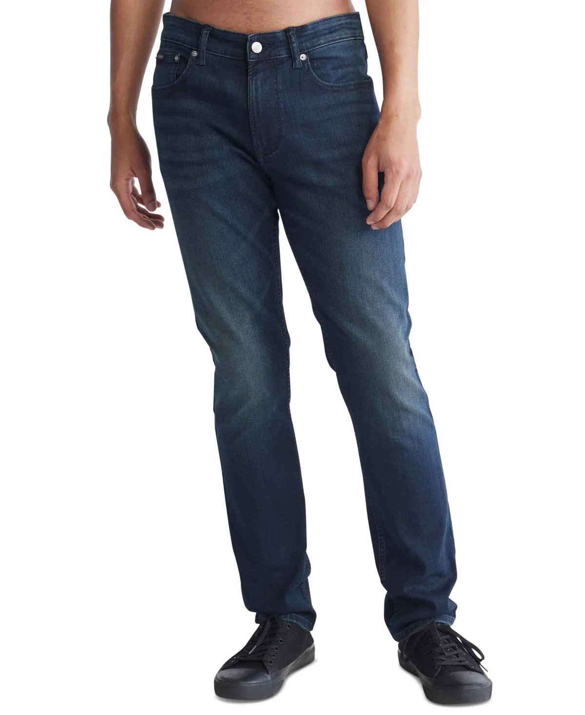 Calvin Klein Mens Slim Fit Stretch Jeans Boston Blue 33 x 32