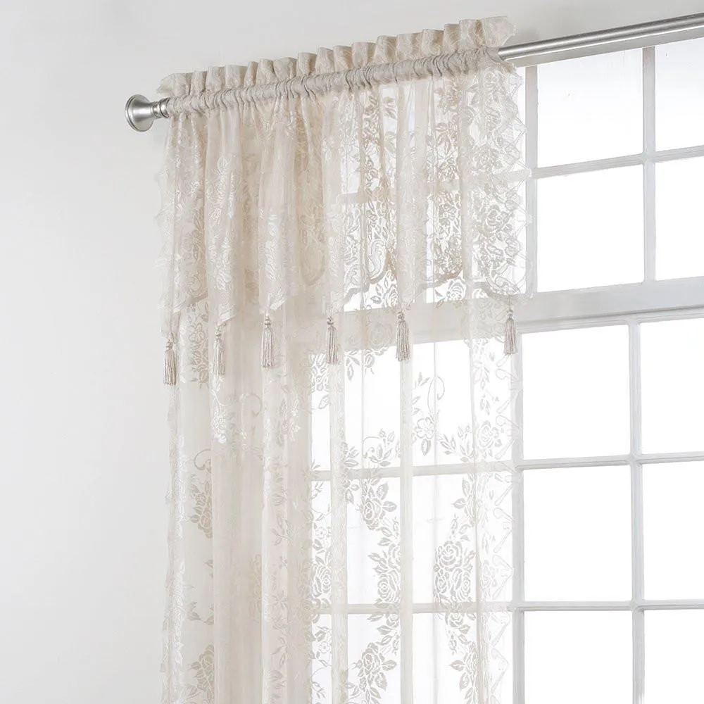 Carly Lace Panel with attached Valance