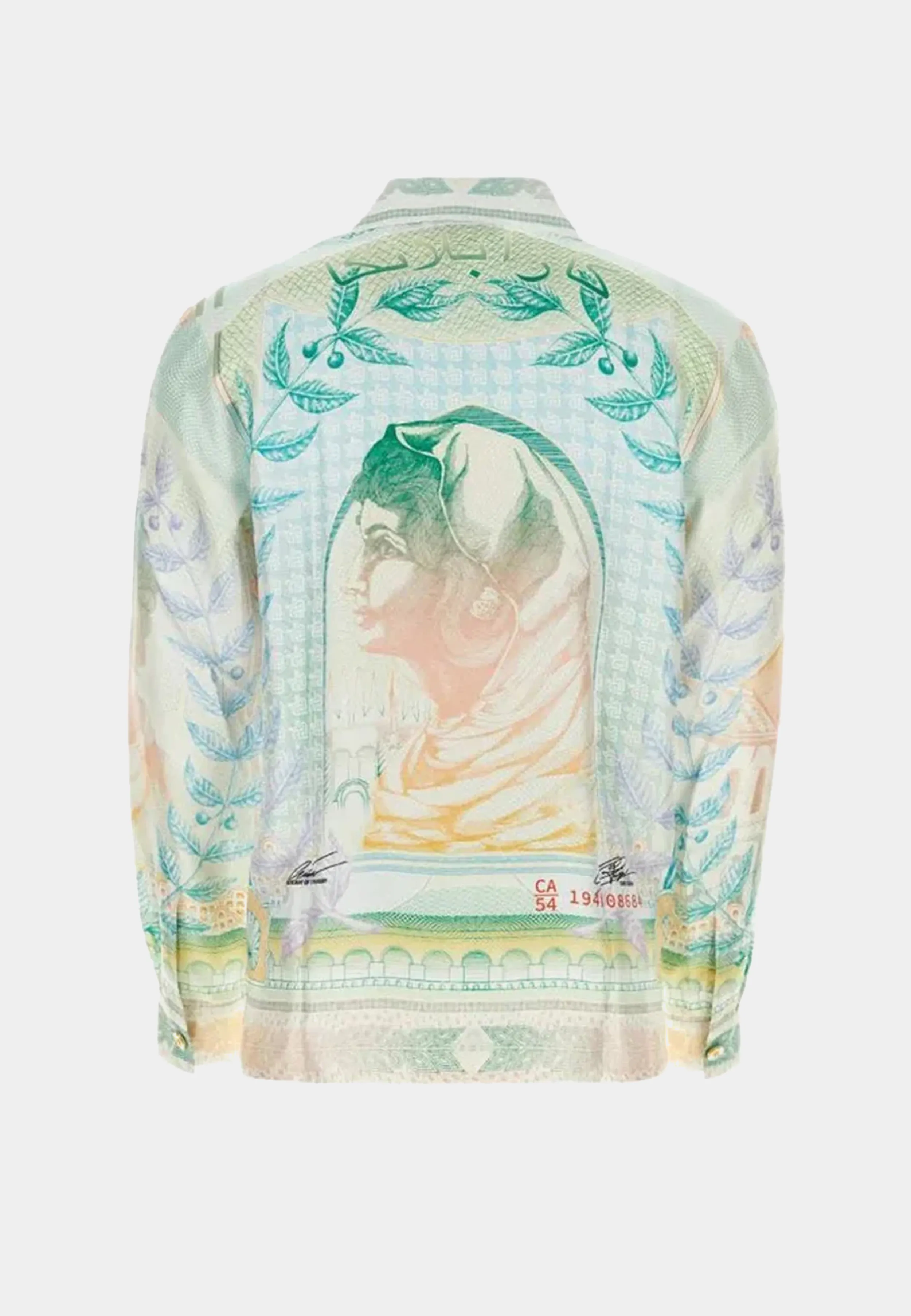 CASABLANCA La Monnaie Cuban Collar Long Sleeve Shirt