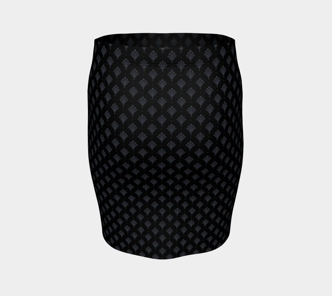 Charcoal Balloons Aloft Fitted Skirt
