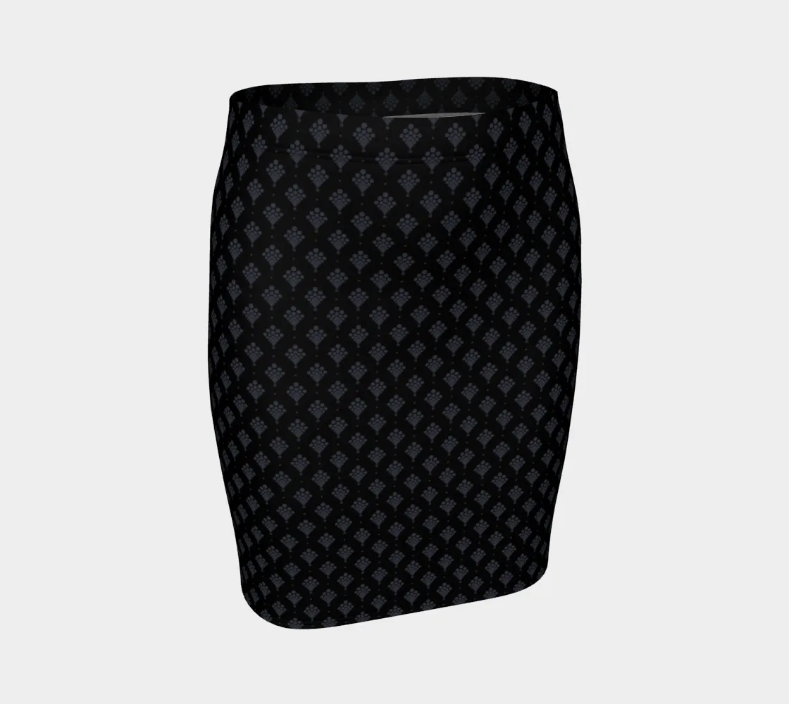 Charcoal Balloons Aloft Fitted Skirt