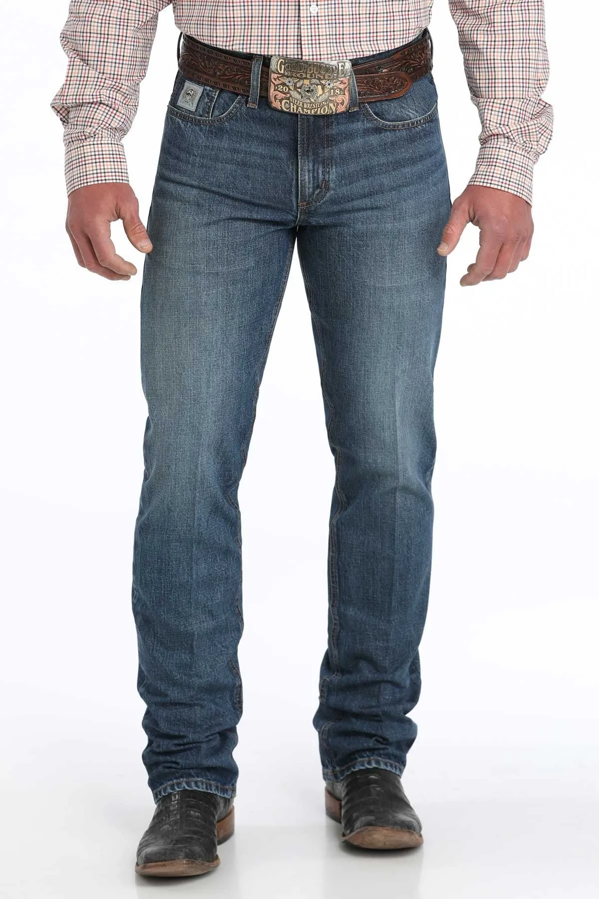 Cinch Silver Label Slim Fit Medium Wash Straight Leg Jean