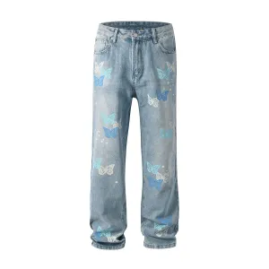 Colorful Butterfly Jeans