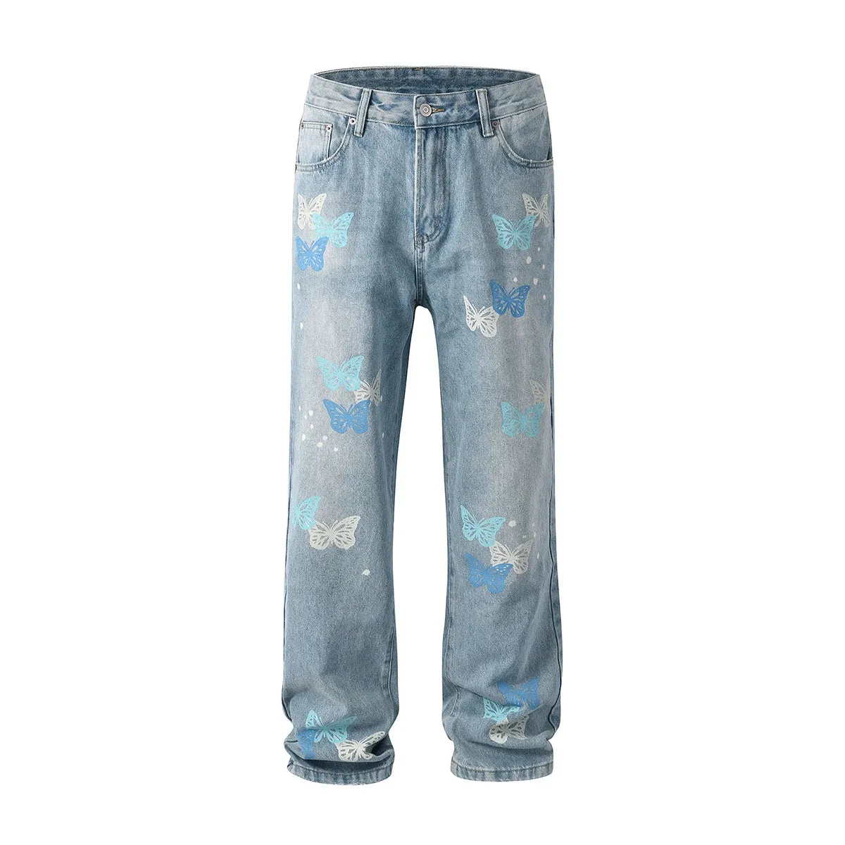 Colorful Butterfly Jeans