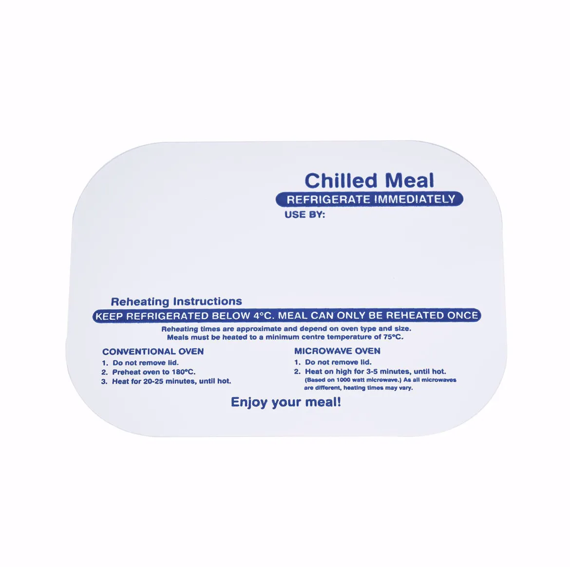 Confoil 7620 Chilled Instruction Lid, 500 pack (Order In Item)