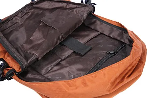 Damara Womens Preppy Casual Canvas Pu Spliced Computer Backpack,Brown