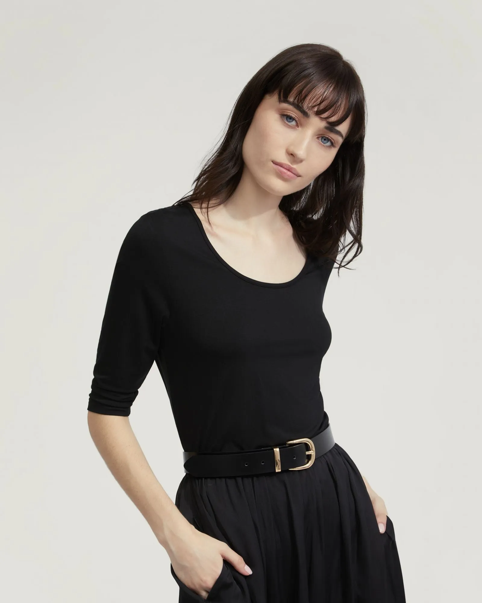 Delilah Scoop Neck Long Sleeve T-Shirt