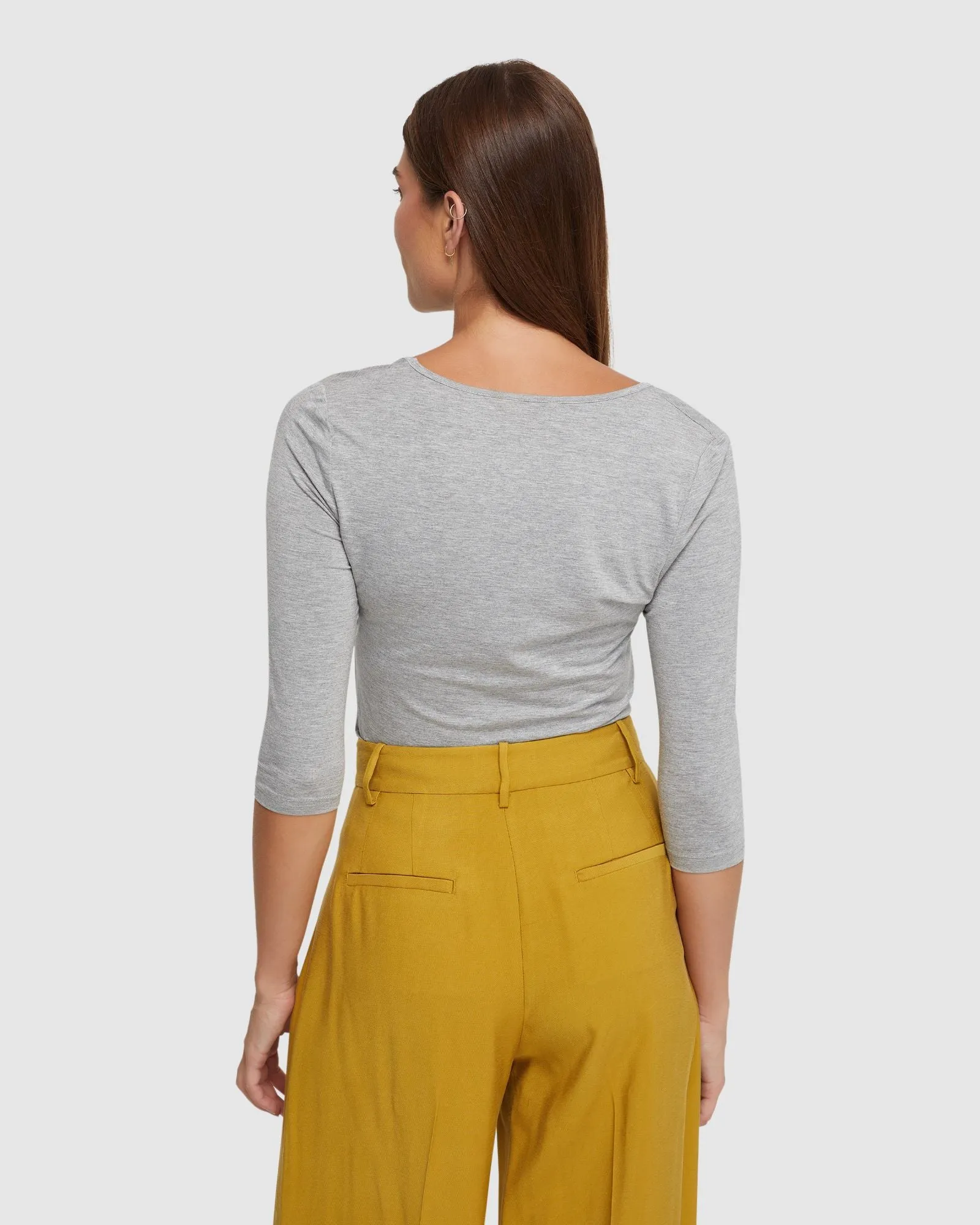 Delilah Scoop Neck Long Sleeve T-Shirt