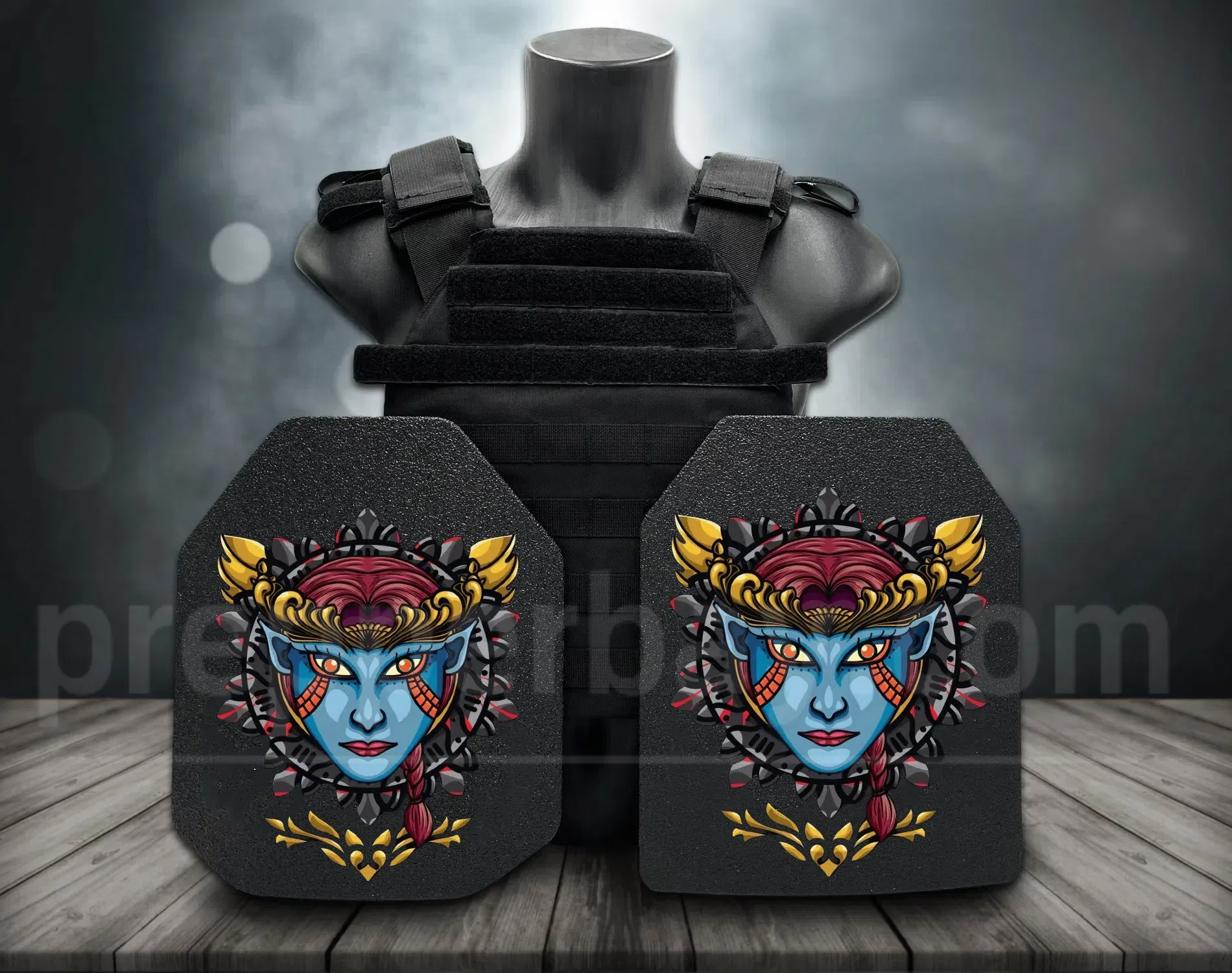 **Direct From Factory!Live Round Battles Tested!World 1st Groundbreaking 3D-Printing Customized HD Full Color Images Tactical Armor Plates - PROJECT DEVINE Level III  Top Quality Ultralight UHMWPE Bulletproof Panels Vests & Backpacks**