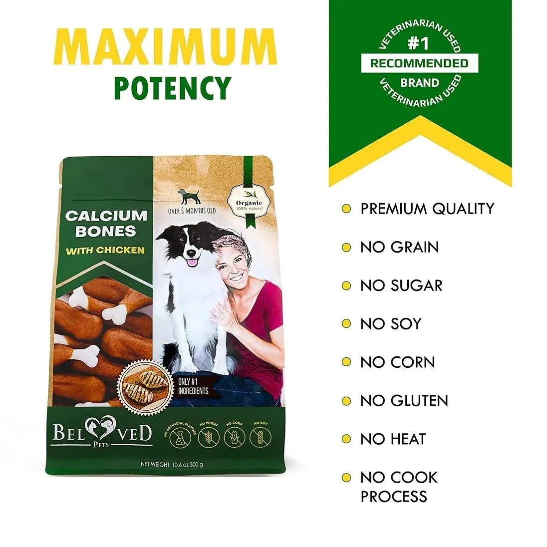 Dog Calcium Bones Wrapped Chicken & Rawhide Free Chew Treats   Pet Healthy