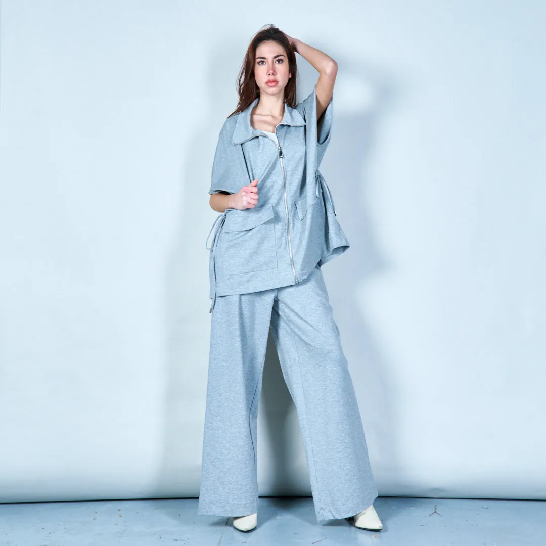 Drawstring wide-leg sweatpants wholesale