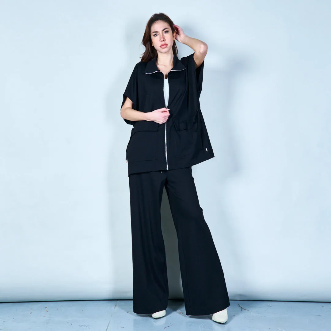 Drawstring wide-leg sweatpants wholesale