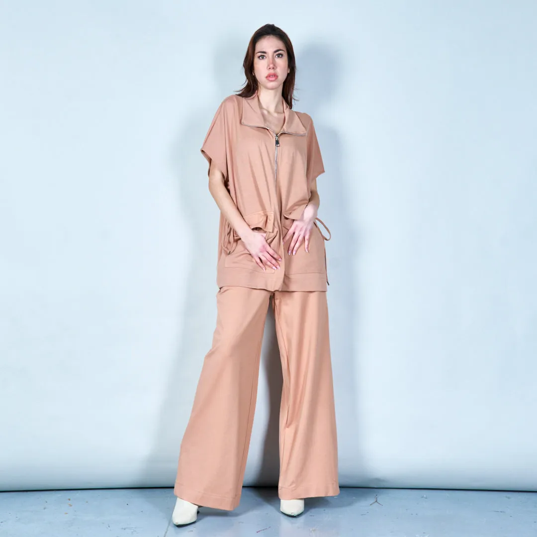 Drawstring wide-leg sweatpants wholesale
