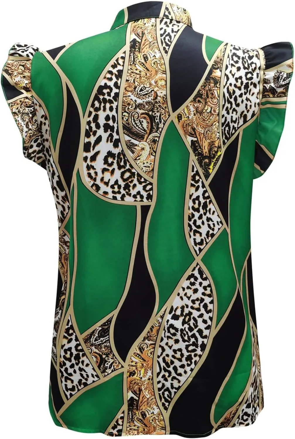Elegant Women Printed Two Piece Suit Sets with Belt B-101255