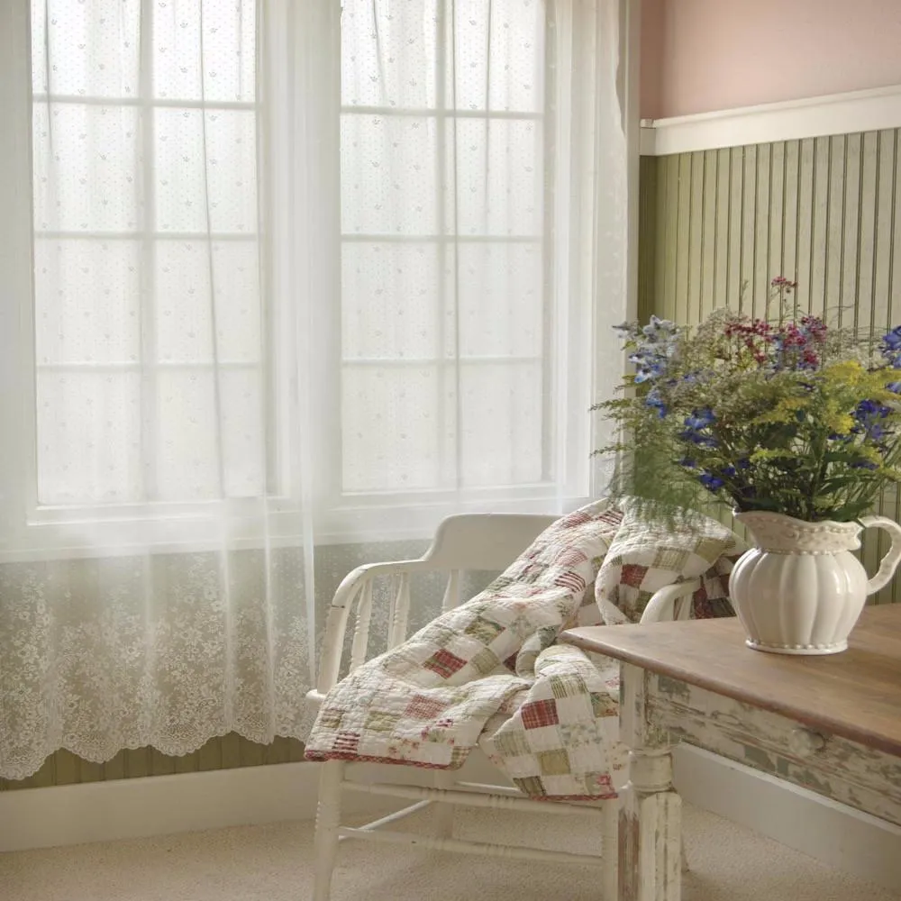 Floret Lace Panel and Valance