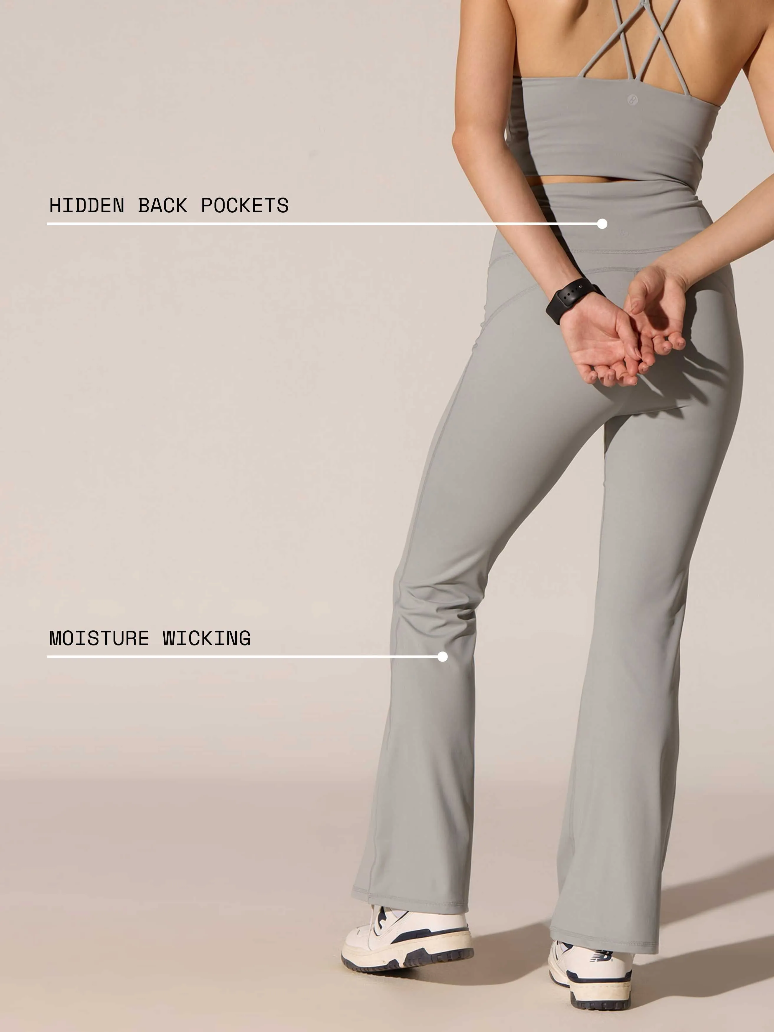 Grey All-In Bootcut Flare Pants