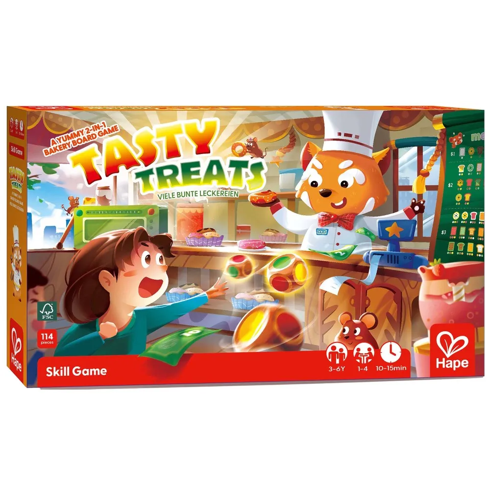 Hape Tasty Treats Raccoon Bakery Skills Board Game