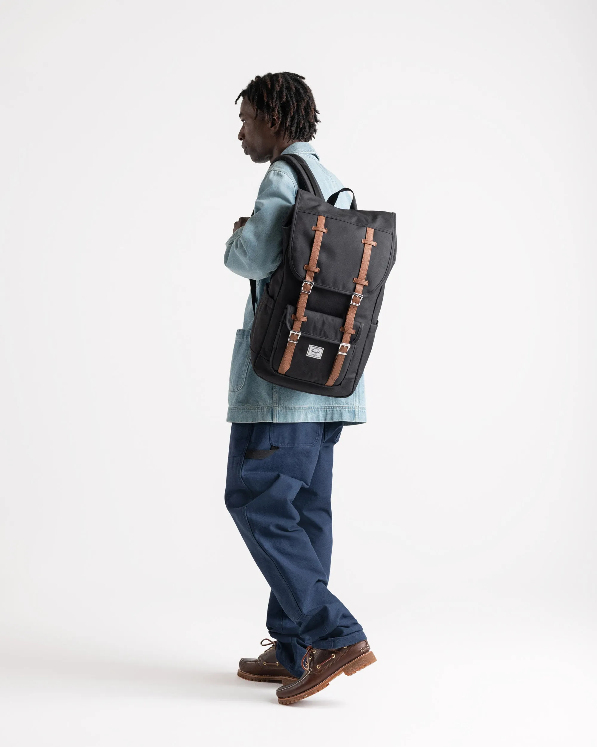 Herschel Little America Backpack - 30L - Ivy Green, Rubber, Black Tonal