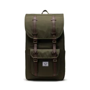 Herschel Little America Backpack - 30L - Ivy Green, Rubber, Black Tonal