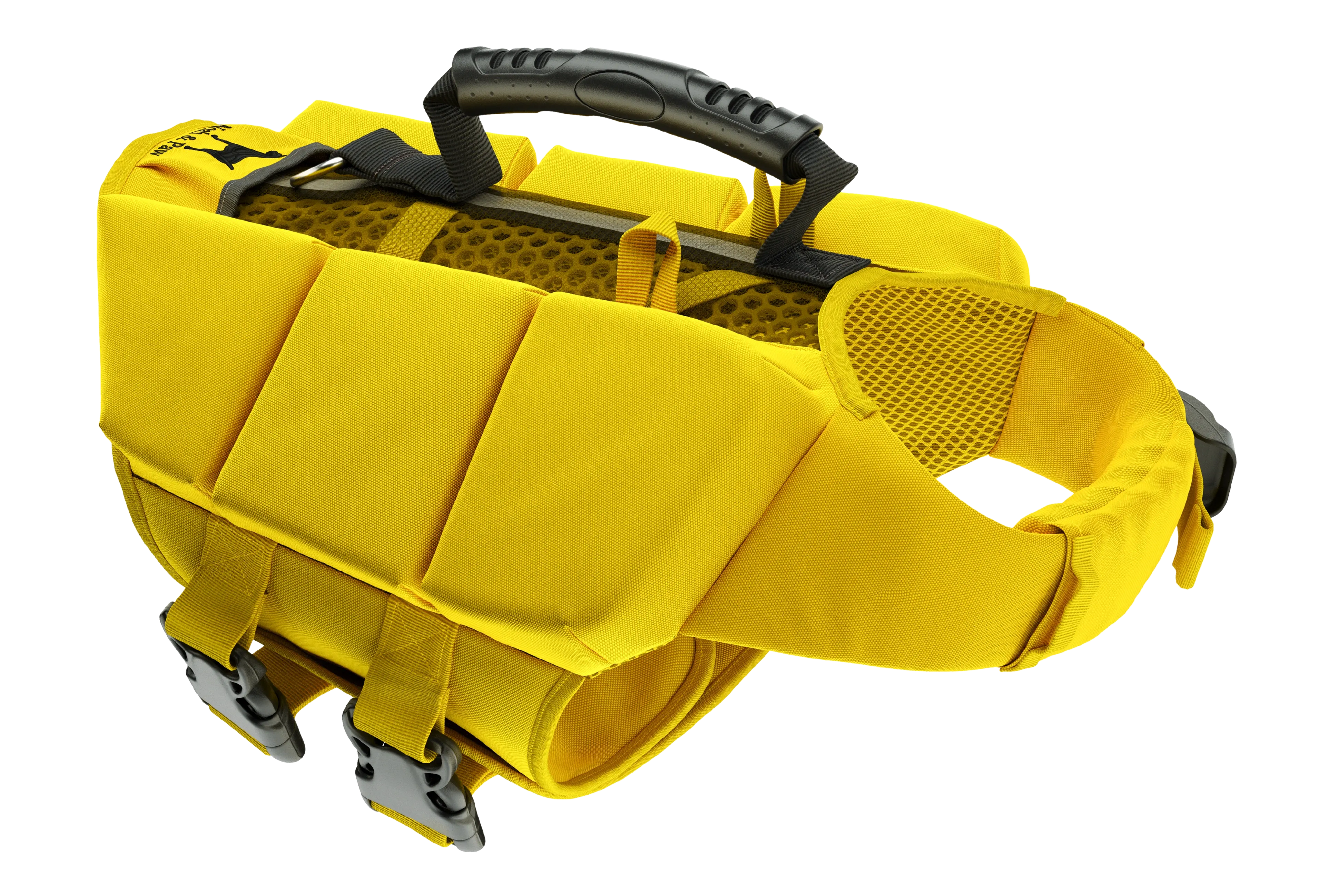 Human Standards Dog Lifejacket Design with 3x Foam for Maximum Buoyancy, Stability & Comfort - Yellow