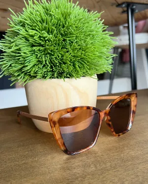 I-SEA Aloha Fox Sunglasses in Tortoise Brown
