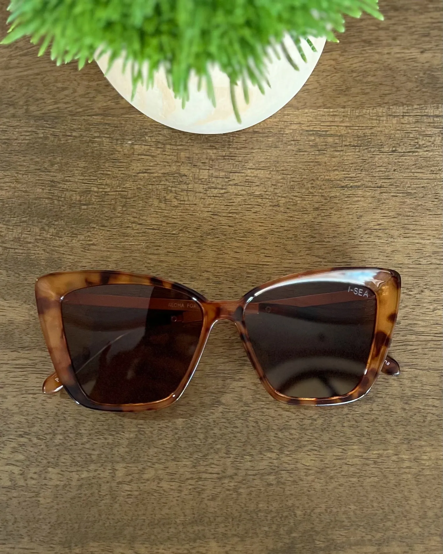 I-SEA Aloha Fox Sunglasses in Tortoise Brown