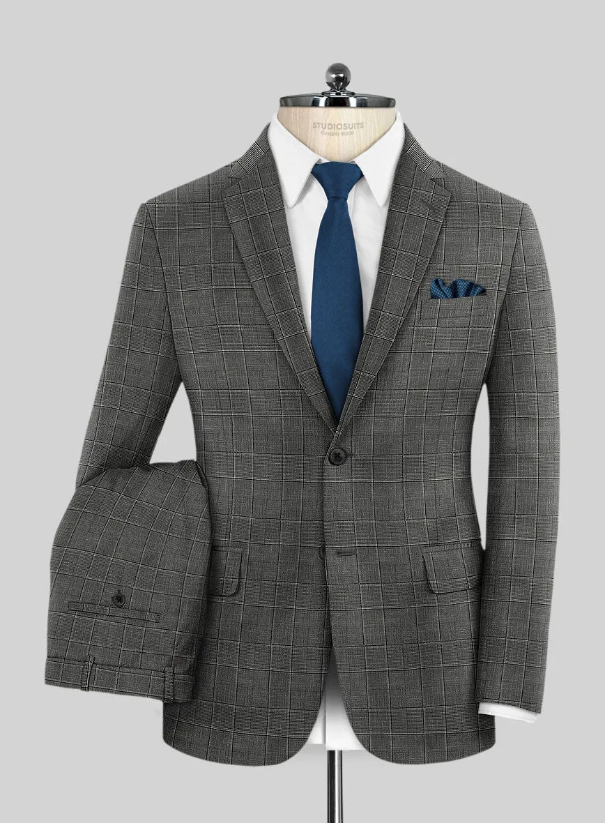 Italian Murano Riquel Gray Wool Linen Suit