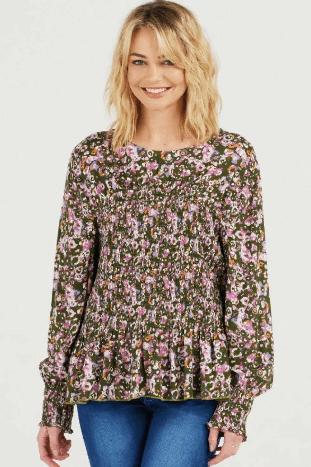 Kaia Top - Pink Ditsy
