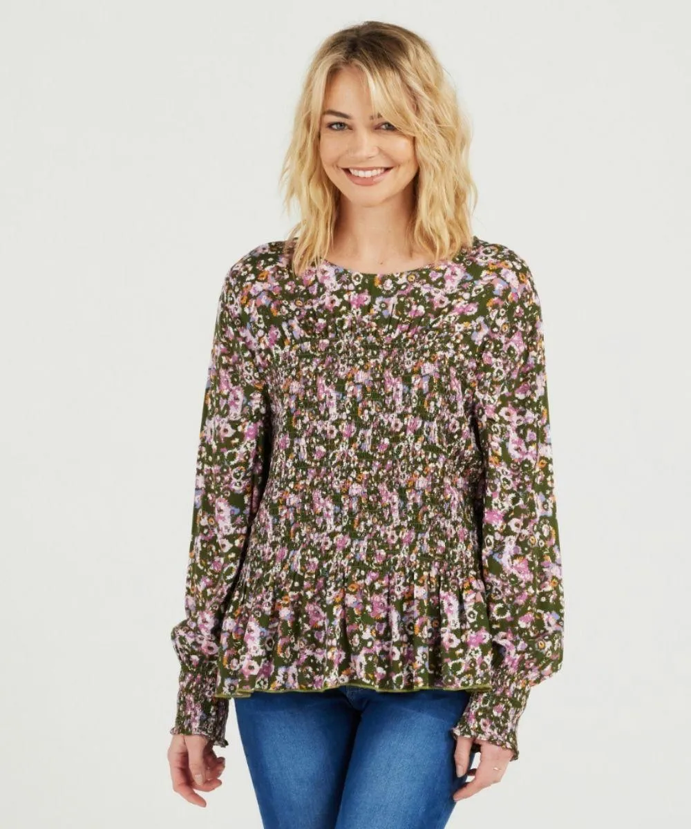 Kaia Top - Pink Ditsy