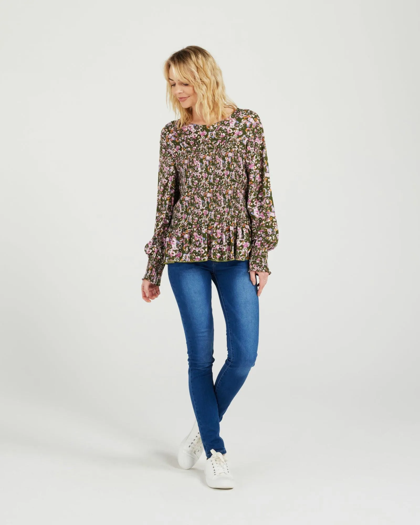 Kaia Top - Pink Ditsy