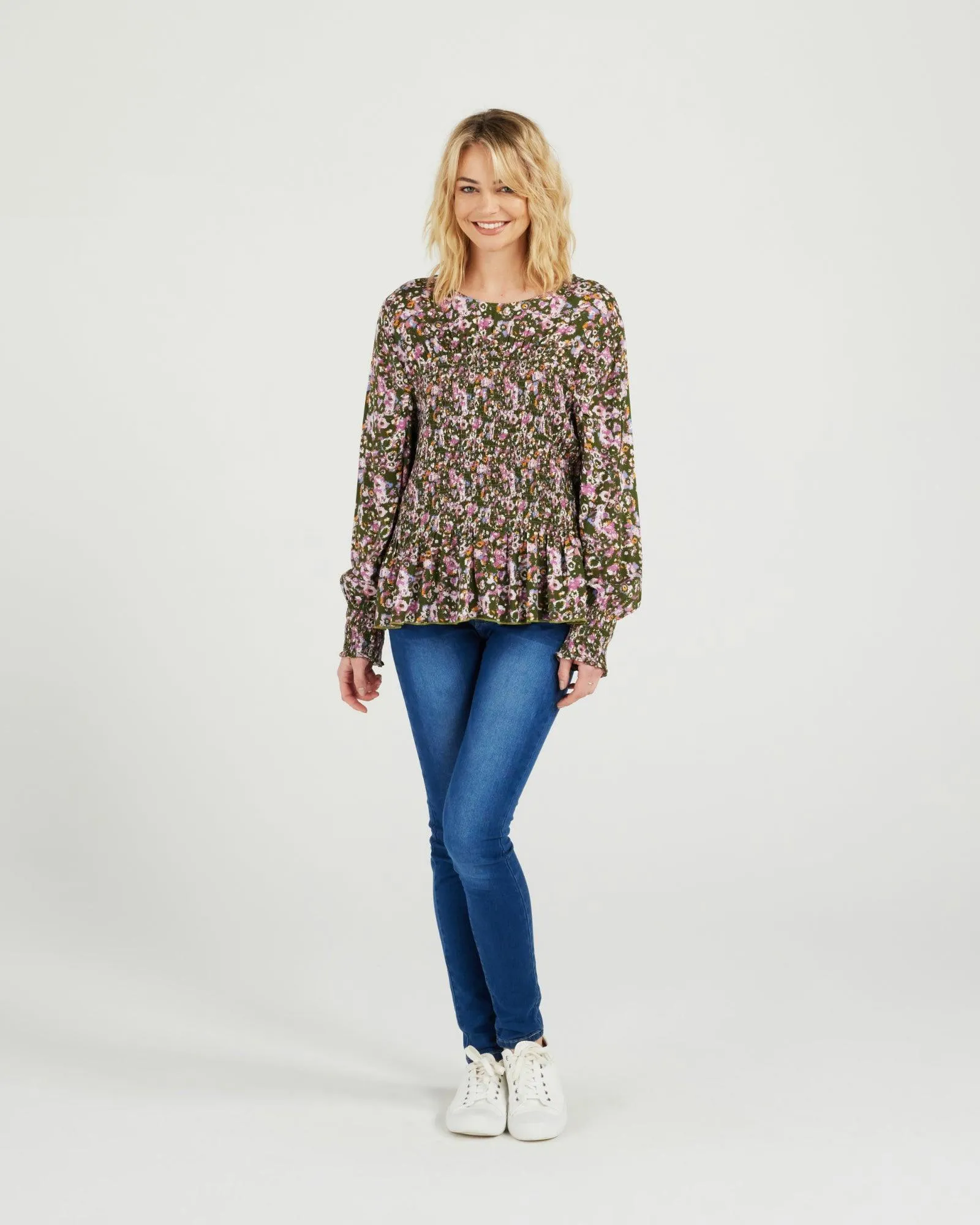 Kaia Top - Pink Ditsy